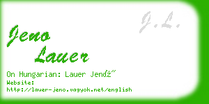 jeno lauer business card